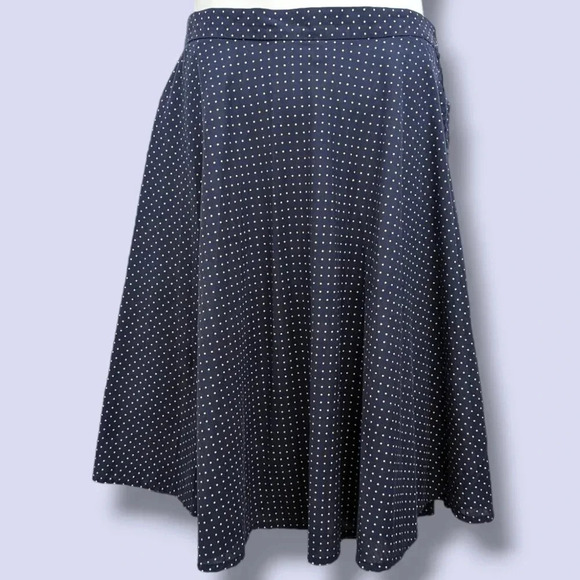Dresses & Skirts - Vintage Navy Polka Dot Skirt